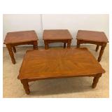 Wood Coffee and End Table Set