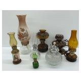 Eight Decorative Oil Lamps