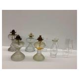 Glass Oil Lamps and Chimneys