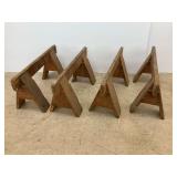 Four Wooden Sawhorses