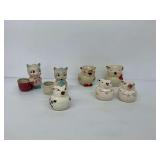 Shawnee Pottery Pig Planters and Creamers