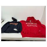 Two Hooded Sweatshirts: NFL Chicago Bears Kids & Champion Wisconsin Badgers XL