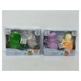 Two New SoapSox Kids Bath Scrub Sets - Alligator/Shark and Hippo/Turtle