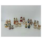 Vintage Figural Salt and Pepper Shakers Group