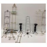 Various Home Decor Display Stands and Metal Brackets