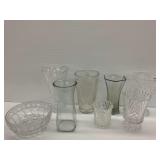 Crystal & Other Glassware: Vases and Bowl