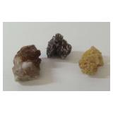 Mixed Mineral Specimens Lot of 3