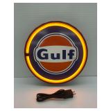 Gulf Oil Advertising Illuminated Wall Decor, works
