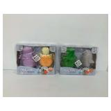 Two New SoapSox Kids Bath Scrub Plush Washcloth Sets