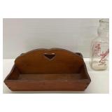 Glenvu Guernsey & Jersey Milk Bottle with Wooden Heart Cutout Tote