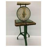 Vintage Pelouze Family Scale on Stand