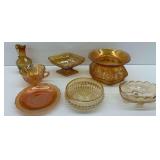 Seven Piece Carnival Glass Group