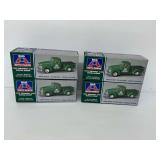 Four BIG A Auto Parts 1952 Chevrolet 3100 Custom Pickup Diecast Truck Coin Banks