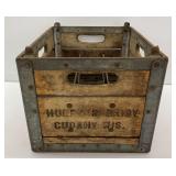 Vintage Huebner Dairy Cudahy Wis. Milk Bottle Crate