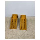 Pair of Yellow Metal Car Ramps