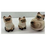 Vintage Norcrest Siamese Cat Teapot and Creamer & Sugar Set