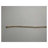 Sterling Silver Bracelet with Clear Stones