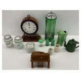 Clock, Salt & Pepper Shakers, Planter and Other Items