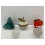 Fruit & Sculpture Paperweight Collection