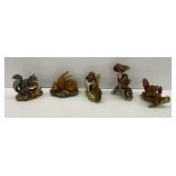 Five Homco Masterpiece Porcelain Figurines