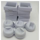 Ten Coin/JewelryDisplay Cases with Pedestals....2.5 in sq.