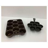 Cast Iron Muffin Pan and Aebleskiver Pan