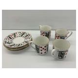 Tiffany & Co. Elizabethan Staffordshire Tea Cups & Saucers