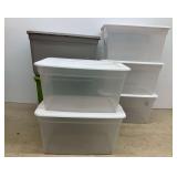 Several Sterilite and HDX Storage Totes - 58 qt. and 20 gal.