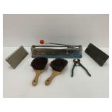 Tile Installation Tool Lot - Cutter, Brushes, Nippers, Trowels