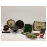 Daher Tray, Silverplated Pieces, Tins, and Decorative Items