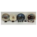 Four Porcelain Plates: Terry Redlin, Jesse Barnes, Wild Wings & More