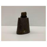 Vintage Metal Cow Bell with Leather Strap