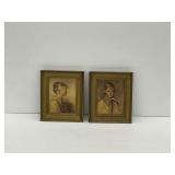 Sidney Bell 1923 Framed Portrait Prints - Peter and Charlotte