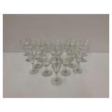 Stemware Group - Cordial, Champagne, and Cocktail Glasses - Set of 18