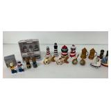 Assorted Salt and Pepper Shakers - Nautical, Lighthouse, and More!