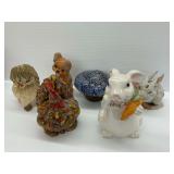 Six Ceramic Figurines... see photos and description