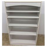White Wooden Bookcase with Six Shelves