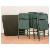 Folding Card Table with Four Folding Chairs
