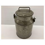 Vintage Metal Cream Can with Lid