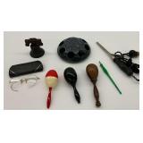Liberty Bell Bank, Gold Filled Eyeglasses, Curling Iron, Other Items
