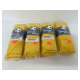 Four Packs of New Yellow Soccer Socks - Sizes 7-9 (3 Pairs per Pack)