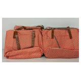 Four Chevron Diaper Bags, Each with Changing Pad and Accessories