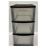 Sterilite Black Frame 3-Drawer Unit