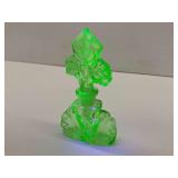 Uranium Glass Perfume Bottle