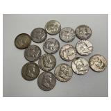 Franklin Half Dollar Coin Lot (15 Coins)