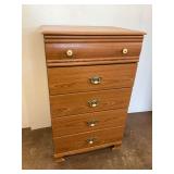 Wooden Five-Drawer Chest, damage