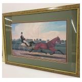 Framed Reproduction Print of Charles Spencer Humphreys : The Trotter