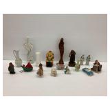 Figurines Including Dave Grossman, Lefton, and Norman Rockwell
