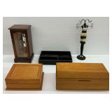 Several Jewelry Boxes and Jewelry Display Stand