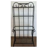 Iron Bakers Rack with Glass Shelves, see description and photos